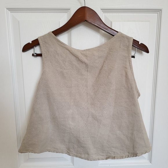 MIHA Triple Threat Tie Top Size Medium Natural Neutral Color - Picture 4 of 11